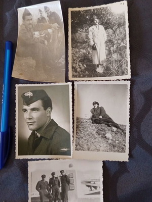 Military photos used, set of five old pictures