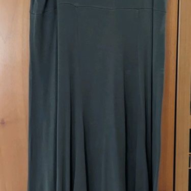 Long mako dress khaki used, draped fabric Mia