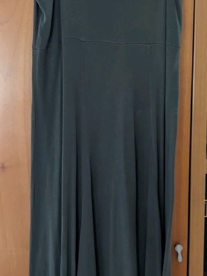 Long mako dress khaki used, draped fabric Mia
