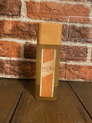 Myrto Agioklima cologne bottle used, part full, 17.5 cm