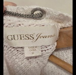 Guess Jeans vintage white knitted top with chains, size M