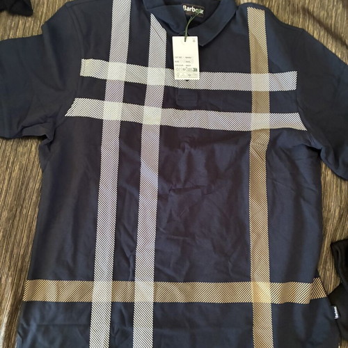 Barbour T-shirt new, blue, sizes XXL and 3XL