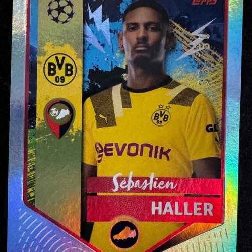 Topps Champions League 2022/23 Sebastien Haller Ruby Red Sticker like new, numbered 35/50