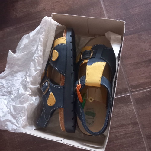 Biostep Anatomical Kids' Sandals Size 34 New Blue Yellow