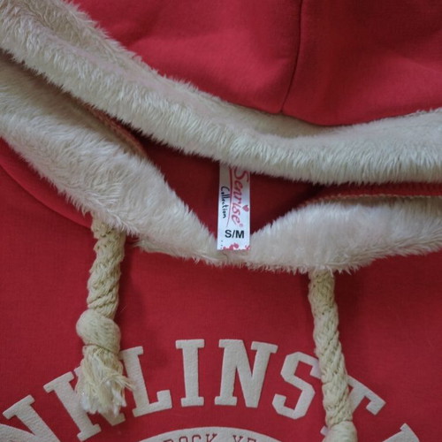 Senrise sweatshirt new, size S/M, cotton, white and red