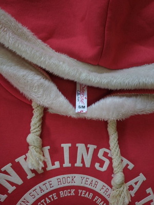 Senrise sweatshirt new, size S/M, cotton, white and red