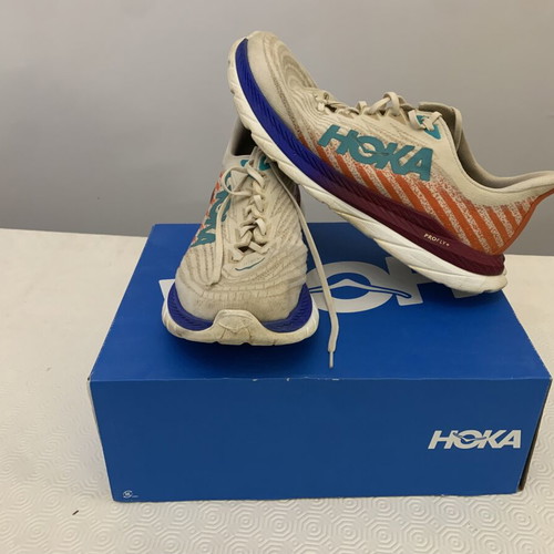 Hoka Mach 5 running shoes used, size 47 1/3, white