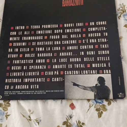 Eros Ramazzotti Eros In Concert 2LP pop, like new Greek edition 1991