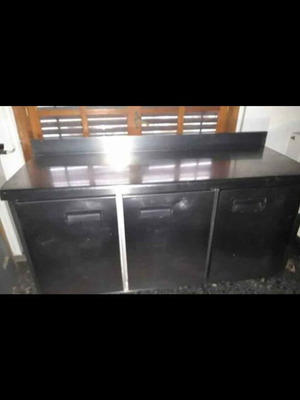 Inox refrigerator with external unit used