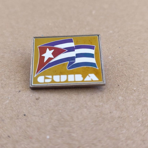 Vintage Cuba enamel pin used from 1980s