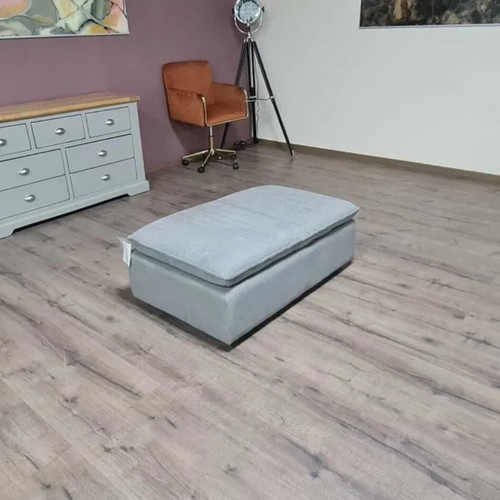 Large gray fabric stool with storage function new