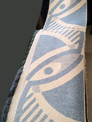 Cotton runner with fringes 0.67x2.50 m new