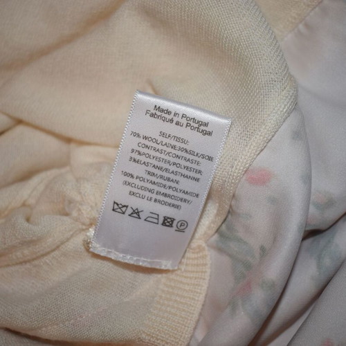 Simone Rocha top asymmetrical, like new, silk/wool, size M