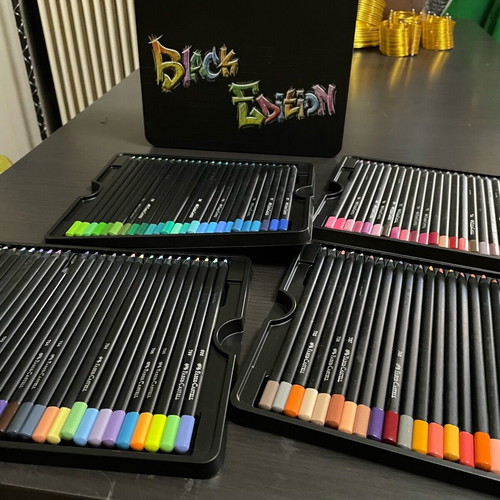 Faber-Castell Black Edition pencil case 100 pencils like new