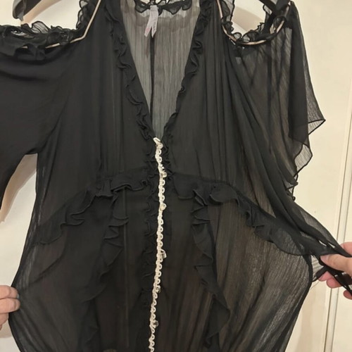 Chiffon dress new, black, Mat, size S