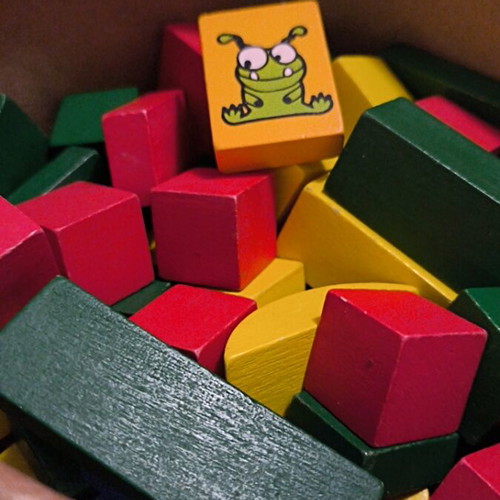 Wooden blocks used