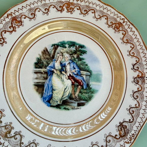 Vintage Keramikos plates set of 4, used