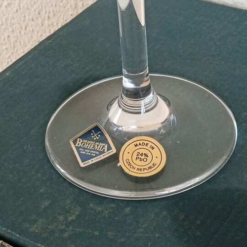 Bohemia Crystal Water Glasses Set of 6 Handmade 24%
