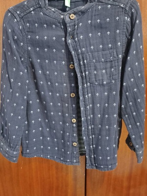 Benetton blue shirt for 4 years like new, size 104 cm