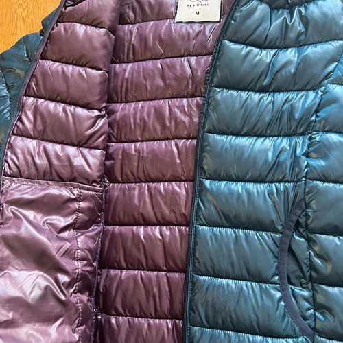 S.Oliver women's green puffer jacket like new, size M