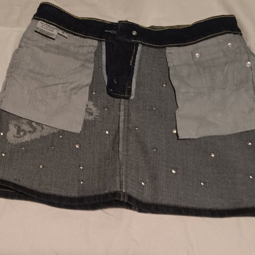 Obiettivo Industry Blue Skirt like new with studs