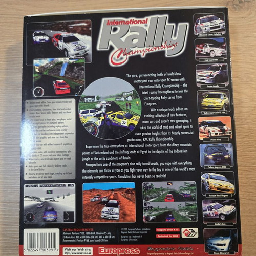 International Rally Championship PC game like new for Windows 95 98