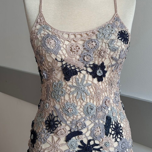 Oltre knitted top like new, size S/M, pastel floral design