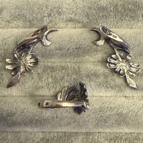 Jenavi silver jewelry set new with pearls and Swarovski crystals