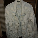 Lightweight thin jacket like new with down filling and waterproof turquoise