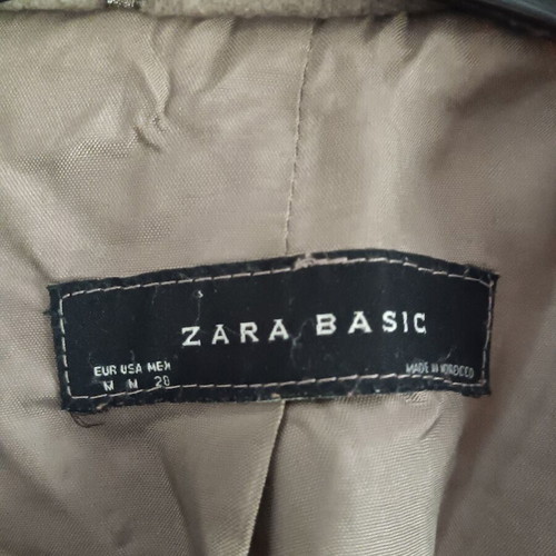 Zara women's short coat used, beige and grey, size M