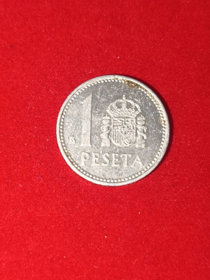 Spanish 1 Peseta Coin used