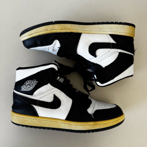 Nike Air Jordan 1 used sneakers, size 37, black and white