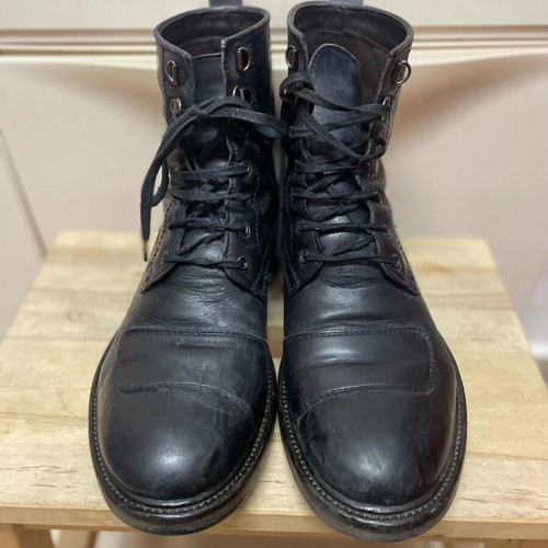 Men's leather boots size 44 used, black