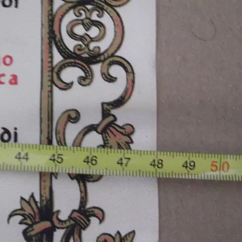 Italy Vintage 1970 Silk Hanging Calendar used, Tessem Agi Achille Giussani Como