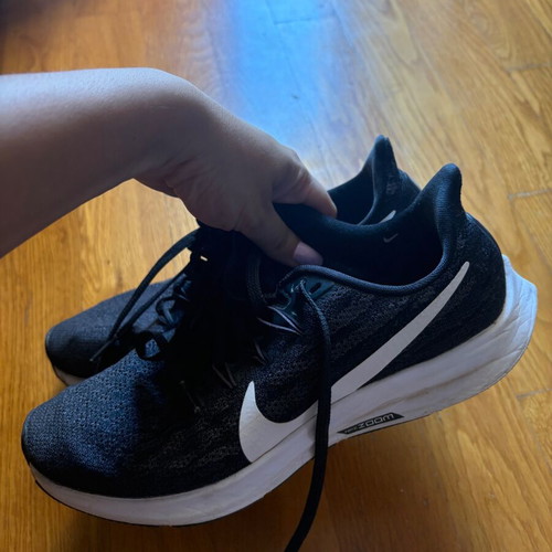 Nike athletic shoes size 38.5 used, black