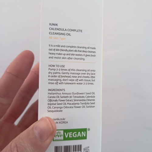 iUNIK Calendula Complete Cleaning Oil 200ml new cleansing oil