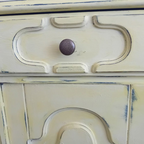 Buffet restored used with yellow chalk finish