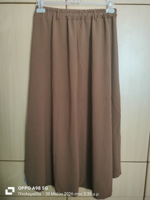 Skirt with elastic waist like new, size L, brown