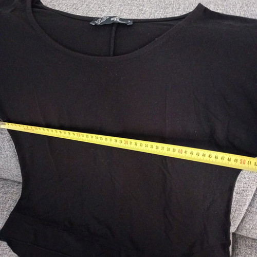 Blouse size 5XL 50cm black with back button opening like new