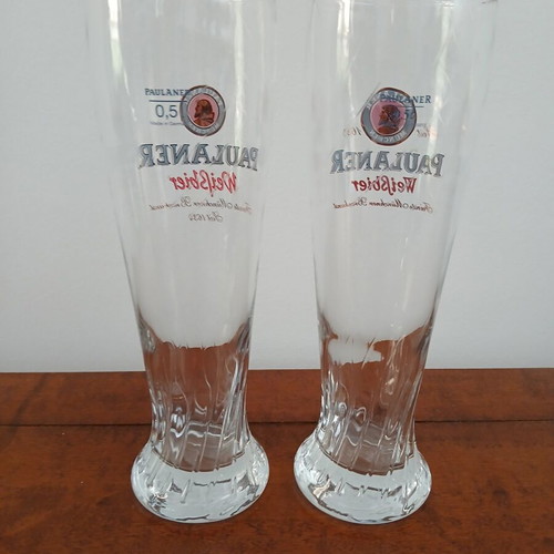 Paulaner Beer Glasses set of 2, 0.5 lt, like new