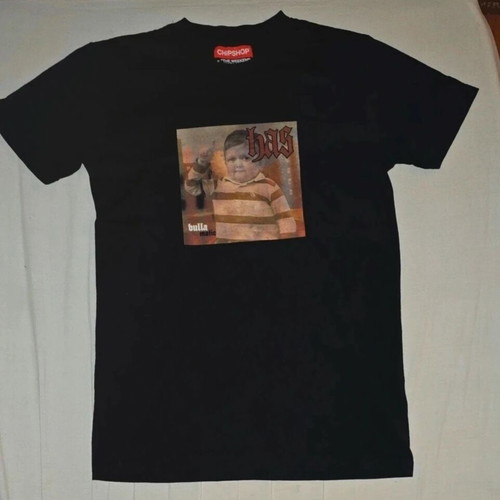 Hasbulla printed long t-shirt, black, size S