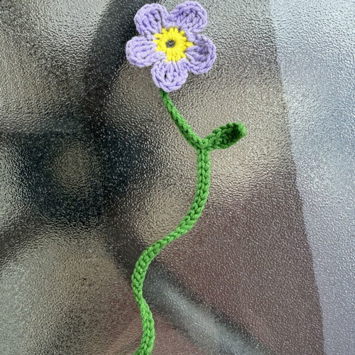 Handmade crochet flower bookmark new