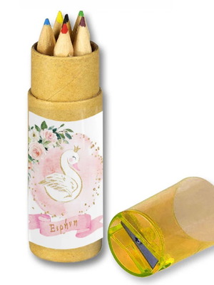 Swan colored pencils new, set of 10 with name