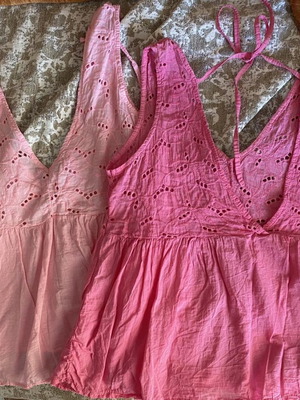 Summer top pink one size to large like new