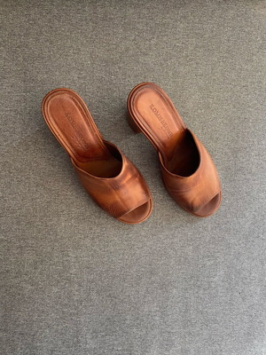 Komis & Komis δερμάτινα mules ταμπά σαν καινούργια, μέγεθος 38