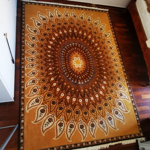 Engine rug used, brown-beige, size 2.90x2.00