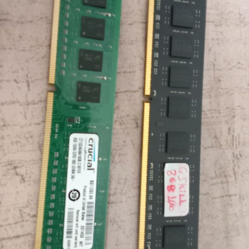 Set of DDR3 Desktop RAM 16GB (2x8GB) 1600MHz Crucial & G.Skill