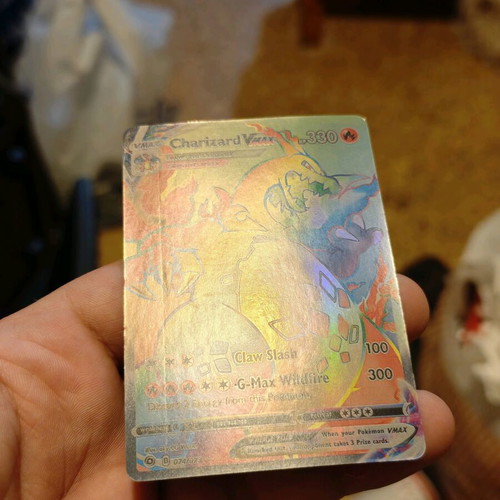 Charizard VMAX card used 074/073 with minor wear