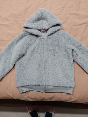Trax warm hoodie jacket for girl, grey, age 6