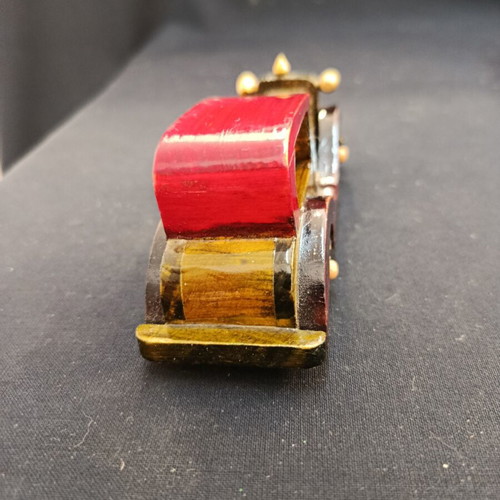 Vintage wooden handmade Rolls Royce toy car used, decorative